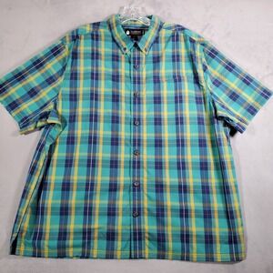 Alaskan Hardgear Duluth Shirt XL Blue‎ Plaid Button Short Sleeve Outdoor Hiking